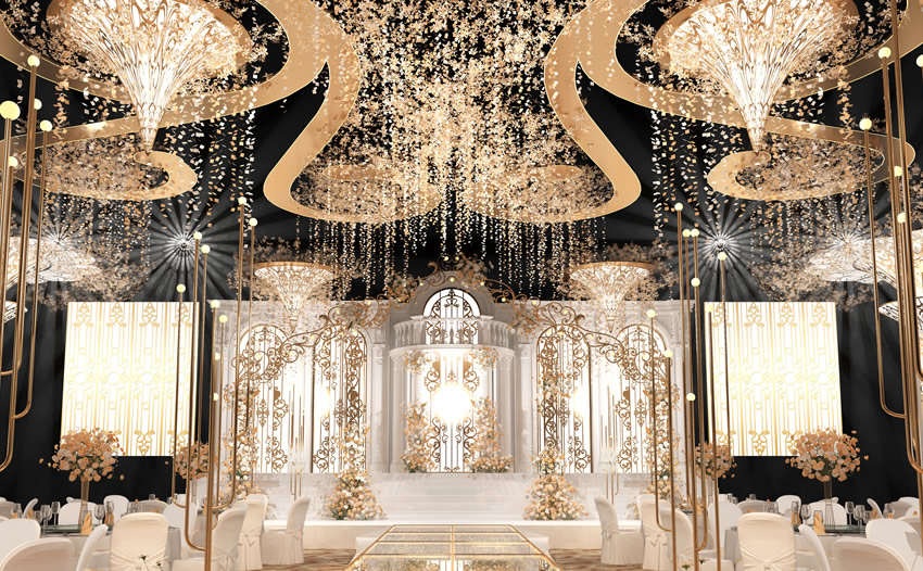 涪城花木兰喜事汇金色大厅效果展示